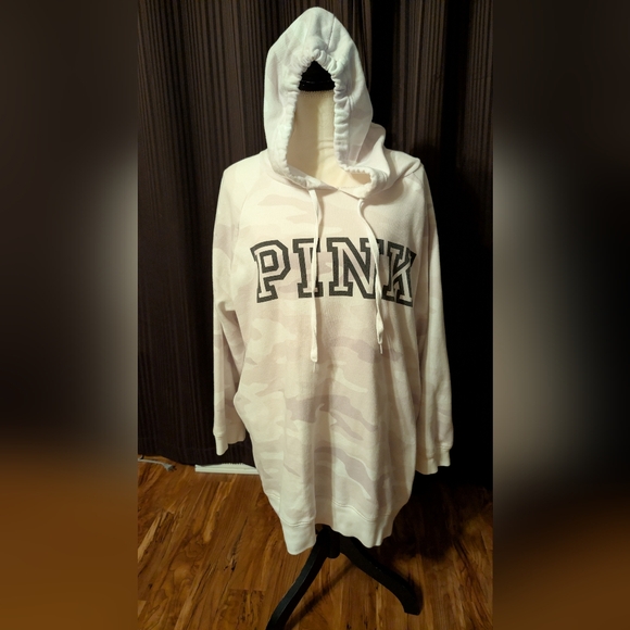 PINK Victoria's Secret Tops - VS Pink White Camo Hoodie Size XL